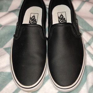 Black slip on vans